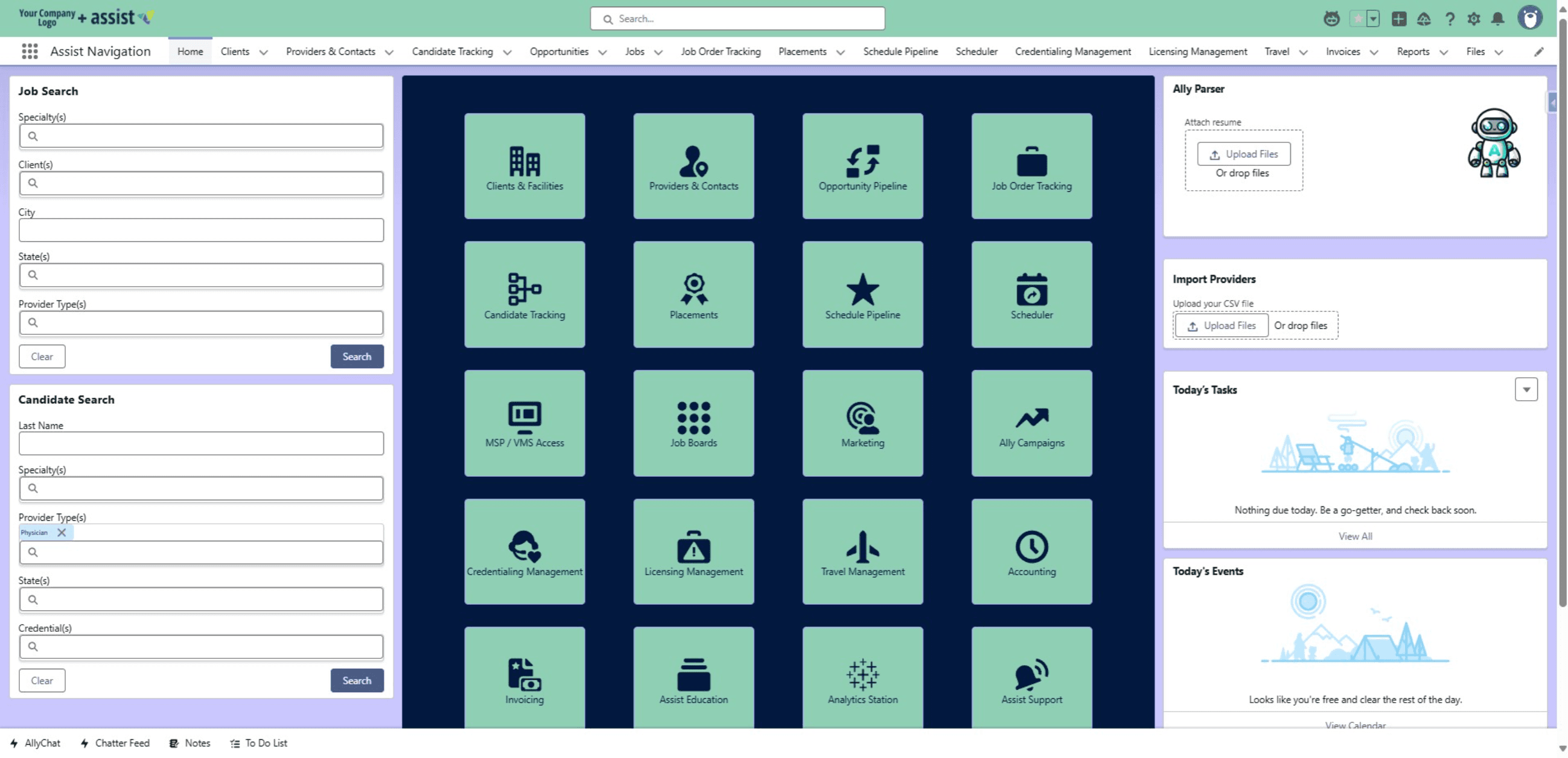 Assist ATS dashboard screenshot